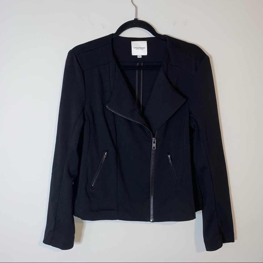 Catherine Malandrino Runway Style Black Moto Jacket